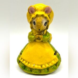 VTG Josef Originals Lorrie Design Green Yellow Kitchen Mouse Figurine Japan 3 in